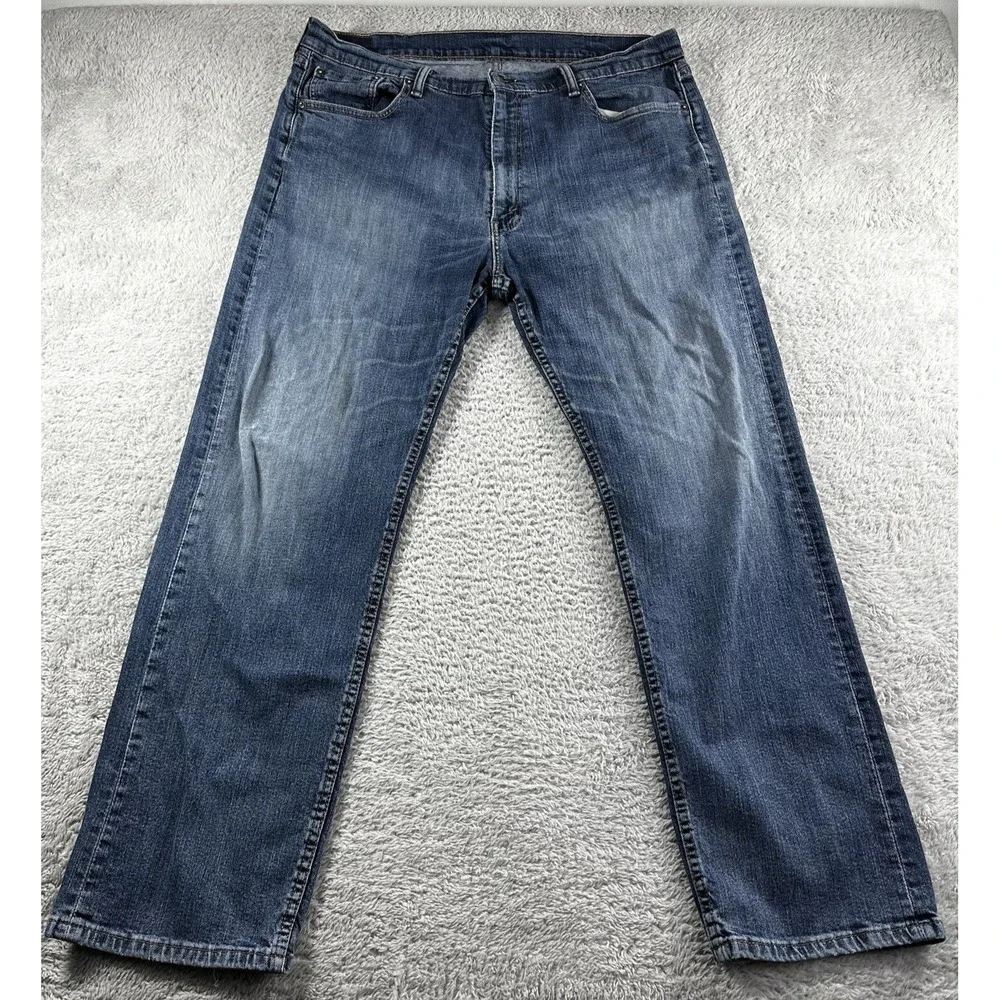 Levi's  516 Jeans Mens 40x32 (Actual 38x29) Straight  Fade Blue Jeans Clean